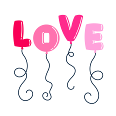 Love Letter Shaped Balloons Cut File