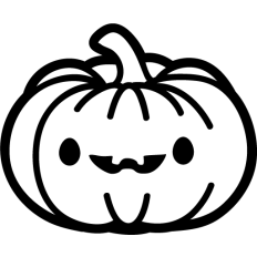 cute pumpkin halloween lineart