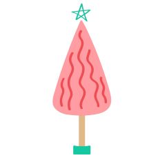 Whimsical Christmas Tree - Cone-shaped Modern 