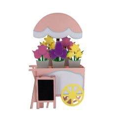 A2 Flower Cart Box Card