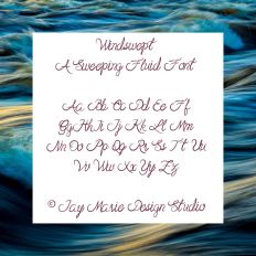 Windswept. A Sweeping, Fluid Font for Crafting and Design