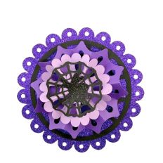 Frilly Rosette Spider Web 3D Halloween Design