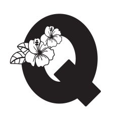 Letter Q with Hibiscus Flowers