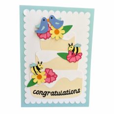 Whimsical Wedding Cake Card - 5 x 7