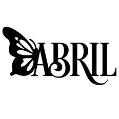 Abril Butterfly Spanish Word April