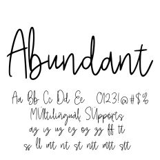 Abundant Script Font