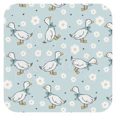 Baby Goose Seamless Pattern – Hand-Drawn with Bow & Hearts
