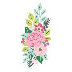 Floral SVG Bouquet Clipart