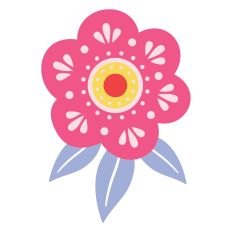Folk Art Flower Cluster