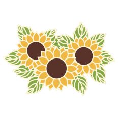 Sunflower Blooms SVG