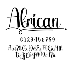 African Handwritten Font