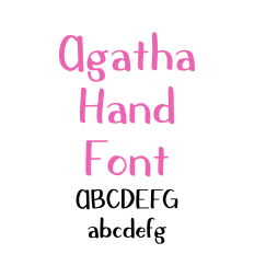 Agatha Hand Font, Handwritten Sans Serif