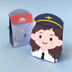 Airplane Pilot Girl Box