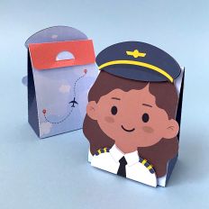 Airplane Pilot Girl Box