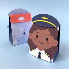 Airplane Pilot Girl Box