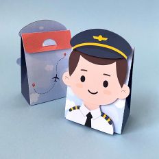 Airplane Pilot Boy Box