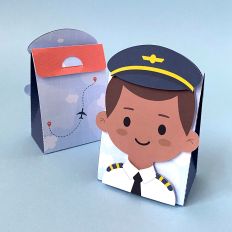 Airplane Pilot Boy Box