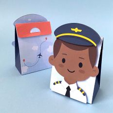 Airplane Pilot Boy Box