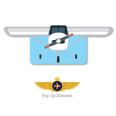 Pop-Up Airplane Card with Pilot Wings