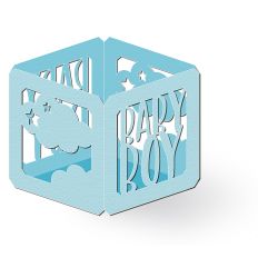 baby boy box/ candle votive