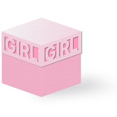  box w girl word cutout lid