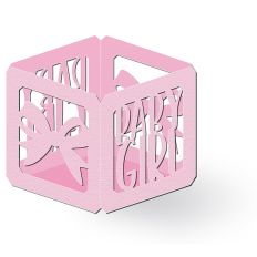 baby girl box/ candle votive