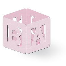 baby block box/ candle votive