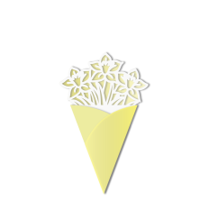 daffodil bouquet card with insert