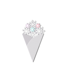 floral bouquet cutout card