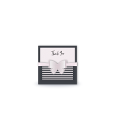 cutout stripes bow band pocket card