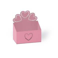 cut out hearts favor box