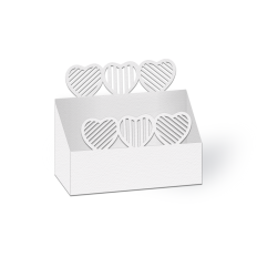 cutout striped hearts wedding gift box