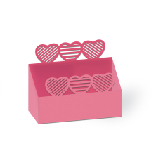 cut out striped hearts favor box