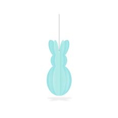 3D bunny hanging decor