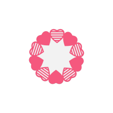 circle hearts frame