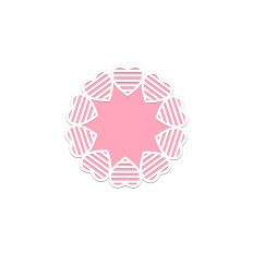 circle hearts frame