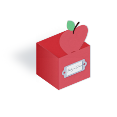 apple cube box