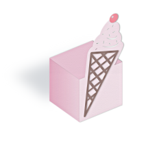 ice cream cone cube box