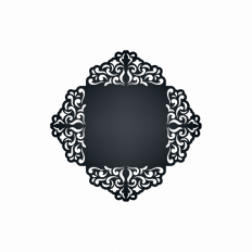damask motif squared background