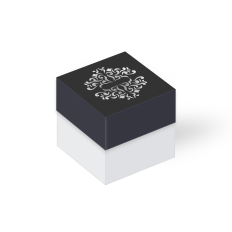 damask motif cube box