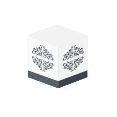 damask motif cube box