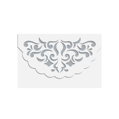 damask cutout rectangle envelope