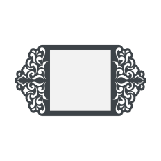 damask motif square background
