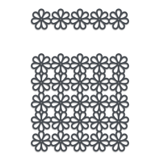 flowers lace background and border