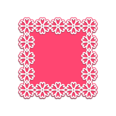 cutout flowers frame background