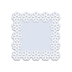cutout flowers frame background