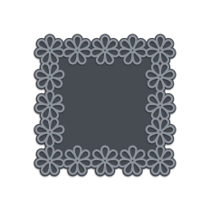 cutout flowers frame background