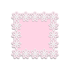 cutout flowers frame background