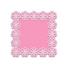 cutout flowers frame background