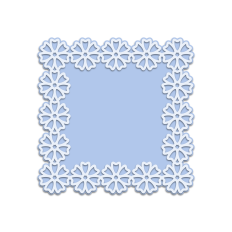 cutout flowers frame background